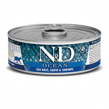 N&D Cat Ocean Sea Bass, Squid&Shrimp